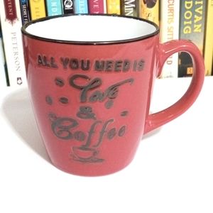 ALL YOU NEED IS LOVE & COFFEE ROYAL NORFOLK COFFEE MUG 16oz.